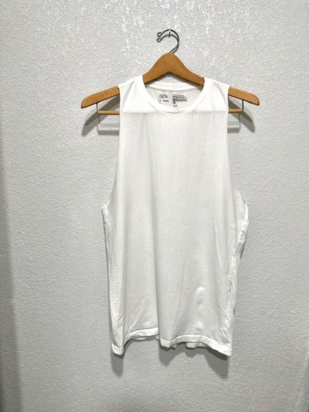 Nordstrom Rack Mens Muscle Tank Top Crew Neck Sleeveless Activewear White Size M